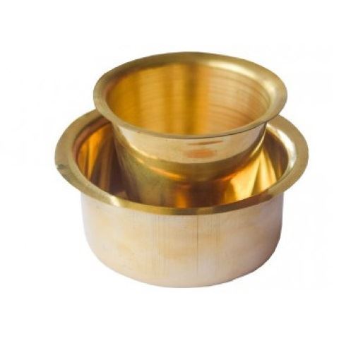 Brass Dabara Set (Dabara Length 4" Height 1.5" & Thumbler Length 2.5" Height 2")