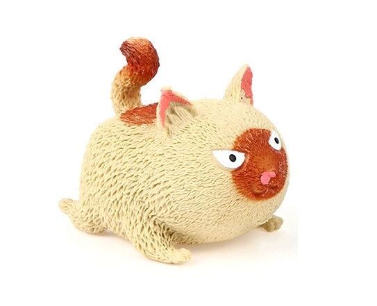 Cute Angry Soft Toy Small Cat Squeeze Stress Relief (Colour May Vary) 
