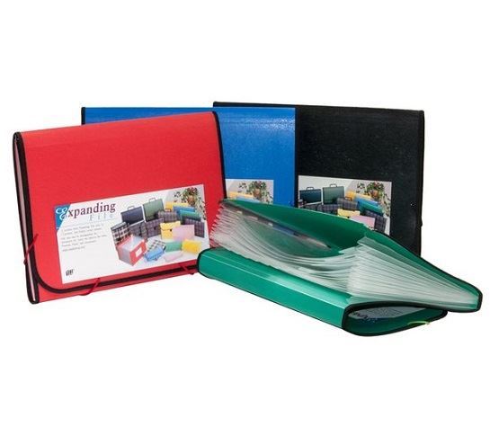 Flexi Brand 12 Pockets A4 Expanding File RED (EP 12AL)