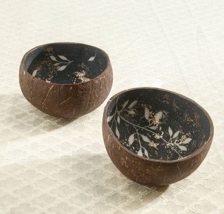 Ellementry Winter Night Coconut Bowl Set Design For Kitchen/Gifting Purpose/Tableware