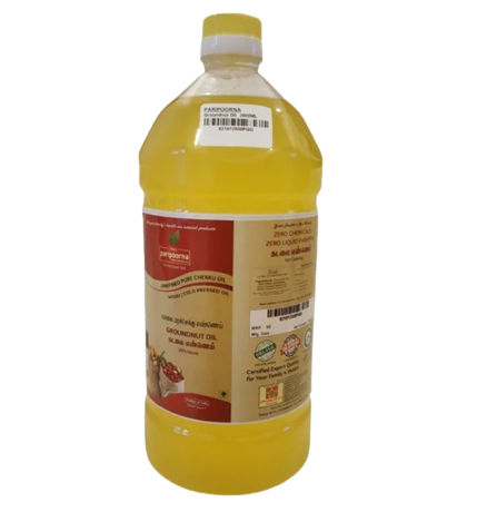 Paripoorna Pure Natural Chekku Wood/ Cold Pressed Groundnut Oil