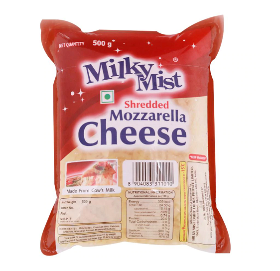 Milky Mist Shredded Mozzarella Cheese (Chilled) 200 g