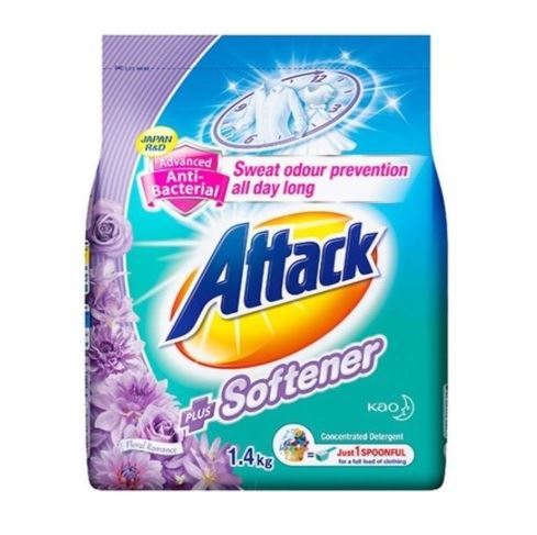 Attack Powder Detergent Plus Softener Floral Romance