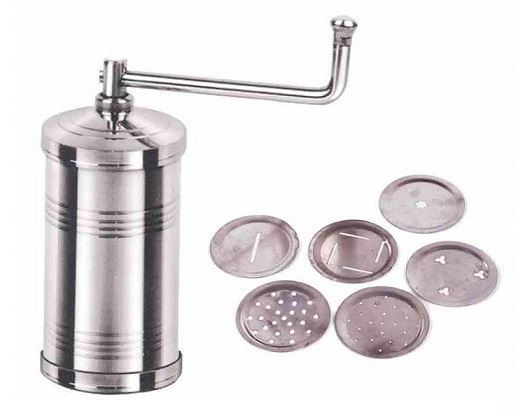 Kayden Stainless Steel Sev Sancha No. 9 Ring With 6 Different Jalis (Murkku Sev Maker)