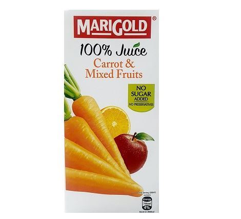 Marigold 100% Carrot & Mixed Fruit Juice No Sugar 