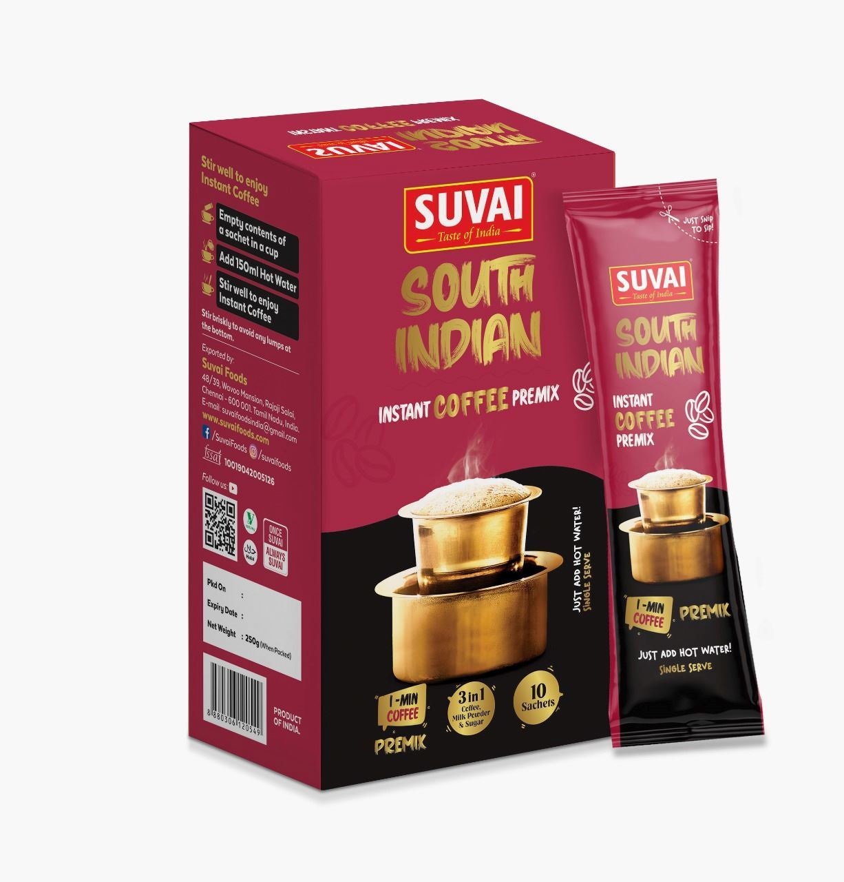 Suvai South Indian Instant 3 In 1 Coffee Premix (1 Min coffee)