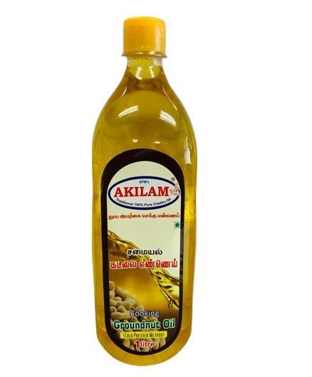 Akilam Wood/cold Press Groundnut Oil 1 L Wood/cold Press Groundnut
