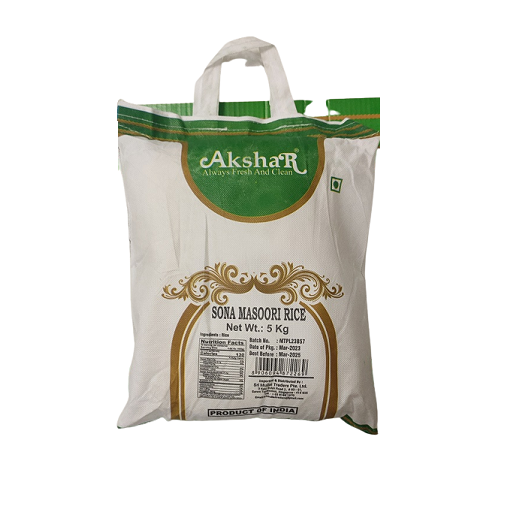 Akshar Sona Masoori (Raw Rice) Rice (No Exchange / Return)