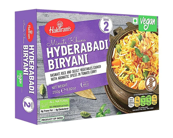 Haldiram's Aromatic Hyderabadi Dum Vegetable Biryani With Shahi Rice (Chilled)