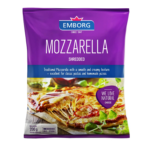 Emborg Shredded Mozzarella Cheese Topping (Chilled)