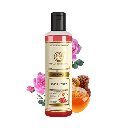 Khadi Natural Herbal Rose & Honey Body Wash