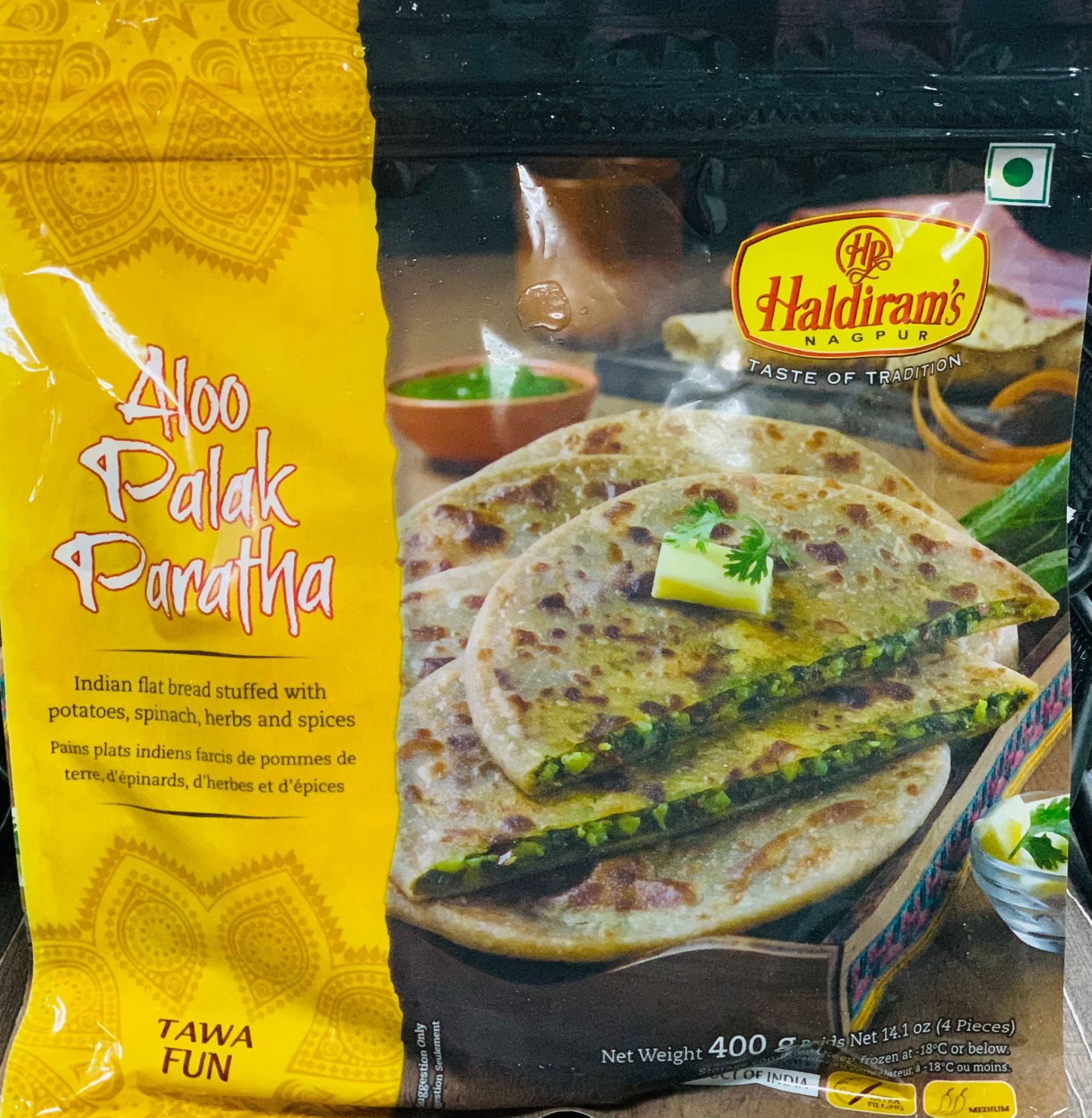Haldiram's Aloo Palak Paratha (Chilled)