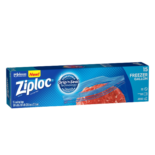 Ziploc Freezer Gallon Bags 15 Per Pack