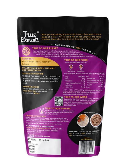 True Elements Roasted Flax Seeds For Hair Growth