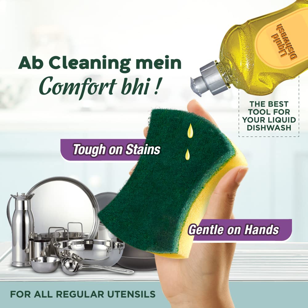 3M Scotch Brite Professional 2 in 1 Scrub Sponge Scrubbing Non Woven Pad