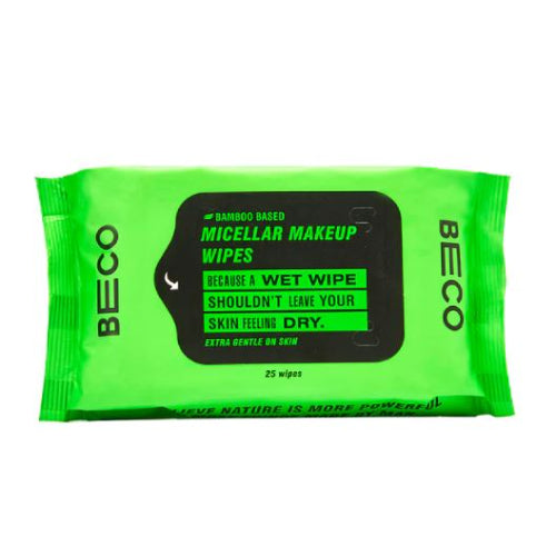 Beco Bamboo Micellar Make up removal wet wipes 100% Natural & Ecofriendly  Infused with Aloe Vitamin B5 and Vitamin E