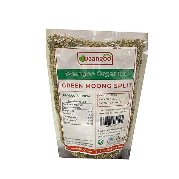 Waangoo Organics  Green Moong Split (Certified Organic)