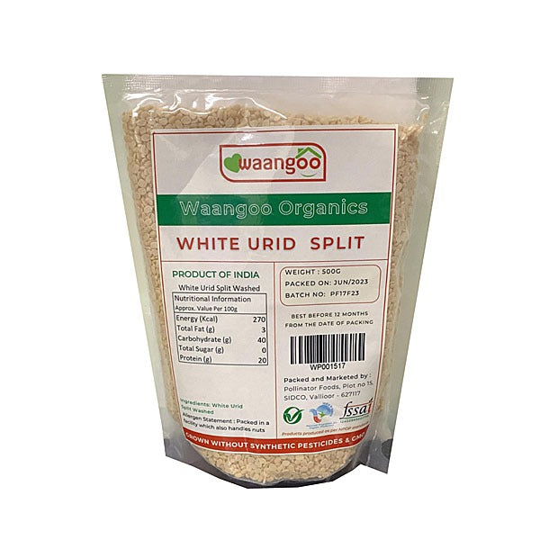 Waangoo Organics  White Urid Split (Certified Organic)