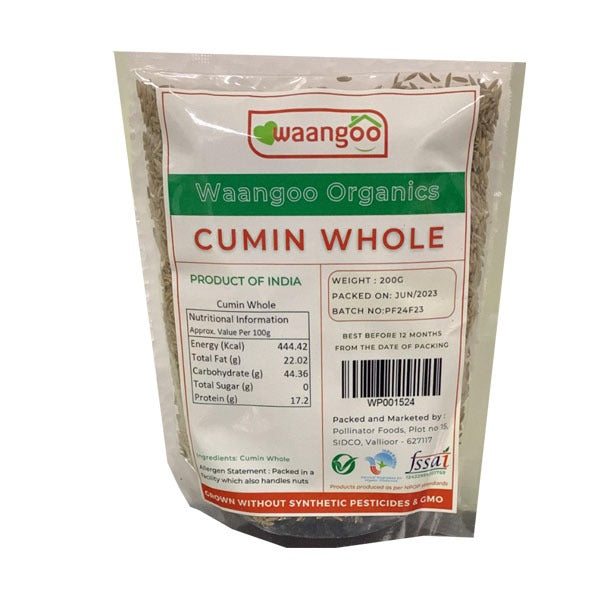 Waangoo cumin whole ( Certified Organic)