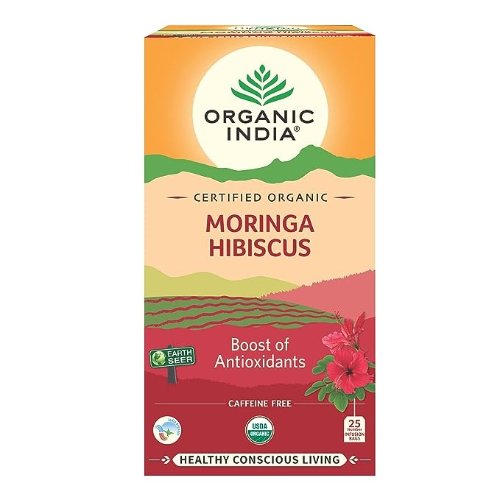 Organic India Moringa Hibiscus Tea Boost Of Antioxidants (Certified Organic)