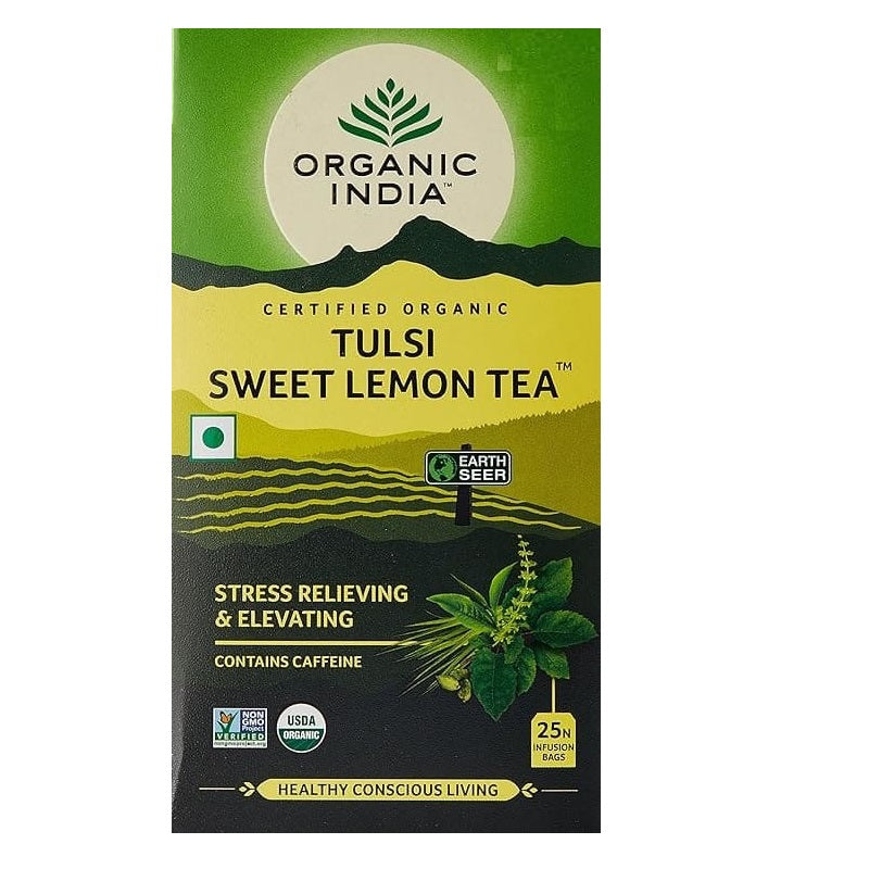 Organic India Tulsi Sweet Lemon Tea Stress Relieving & Elevating (Certified Organic)